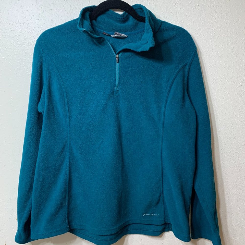 Eddie Bauer Quarter Zip Fleece Teal Womens